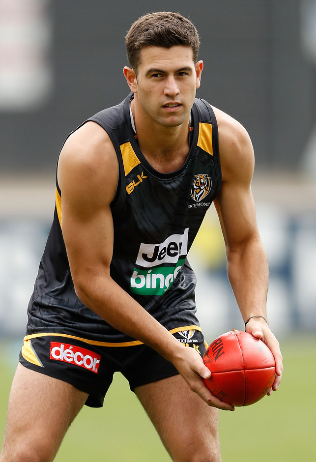 AFL 2016 Training - Richmond 281116 MELBOURNE, AUSTRALIA - NOVEMBER 28: New draftee Jack Graham of the Tigers in action during the Richmond Tigers training session at Punt Road Oval in Melbourne, Australia on November 28, 2016. (Photo by Adam Trafford/AFL Media)